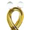 12" Amber Yellow Glass Abstract Infinity Sculpture